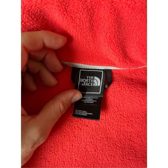 The North Face Womens Vest Full Zip Orange Pink L Fleece - Picture 3 of 9